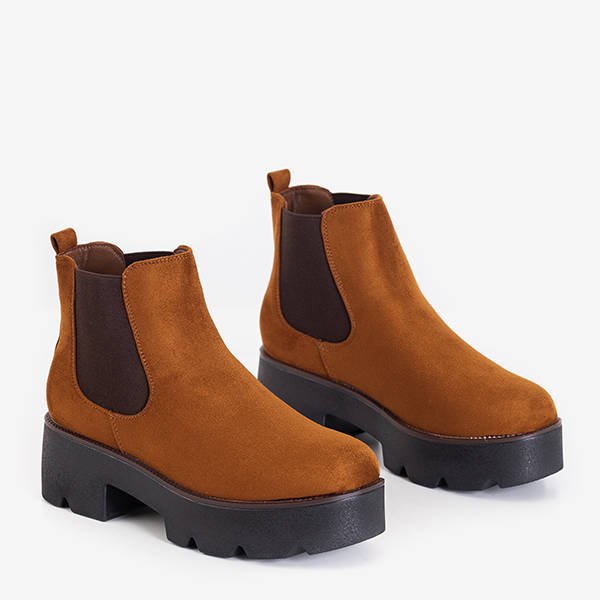 damenstiefel braun flach