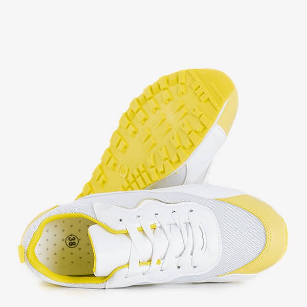 Gelbe und weiße Mavena-Turnschuhe - Schuhe - gelb || weiß