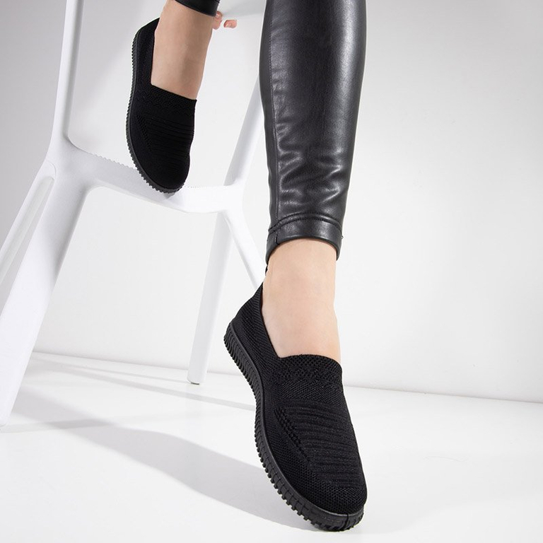 Schwarze gewebte Turnschuhe für Damen von Turandot - Schuhe - schwarz