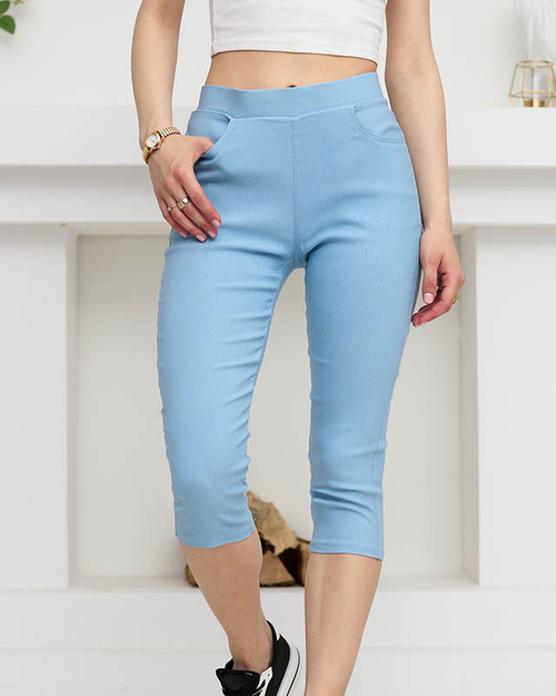 3/4-lange blaue Damen-Treggings - Kleidung