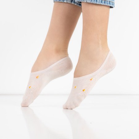 Beige Damen Socken mit Mustern - Unterwäsche