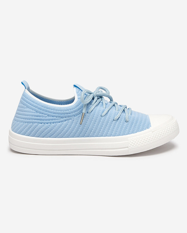 Blaue gerippte Damen-Sneaker Manfer- Footwear