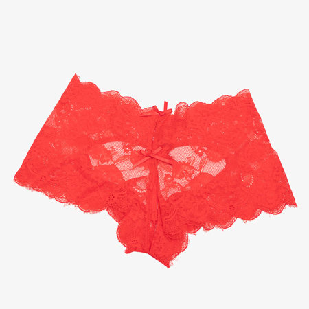 Boxershorts aus roter Spitze für Damen PLUS SIZE - Unterwäsche
