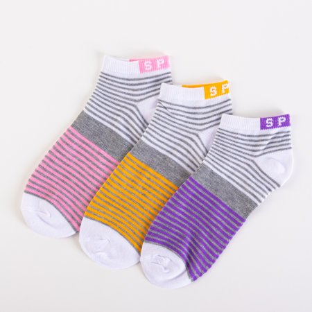 Bunt gestreifte Damen Socken 3 / Pack - Socken