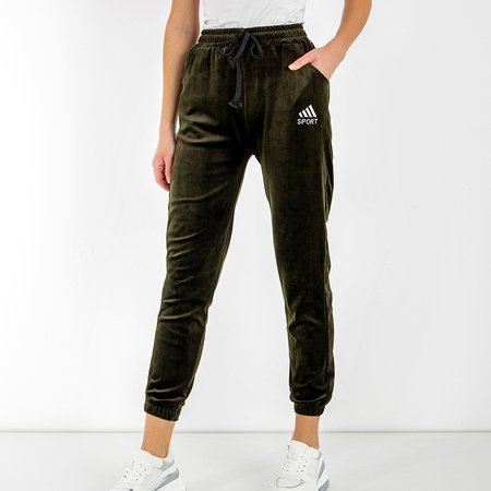 Dunkelgrüne Jogginghose für Damen - Kleidung