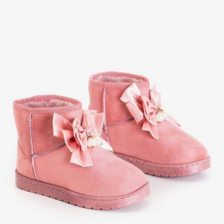 Dunkelrosa Kinderschneeschuhe mit Mira-Perlen - Schuhe