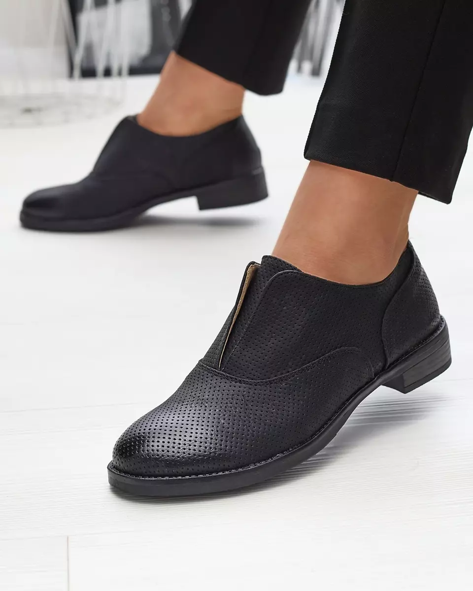 Durchbrochene Halbschuhe für Damen in schwarz Mazzel- Footwear
