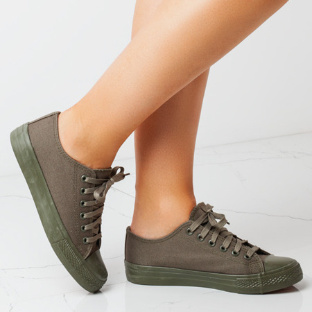 Essien Green Damen Sneakers aus grünem Stoff - Schuhe