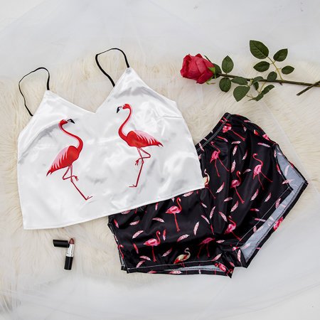 Frauen Black Flamingo Pyjamas - Kleidung