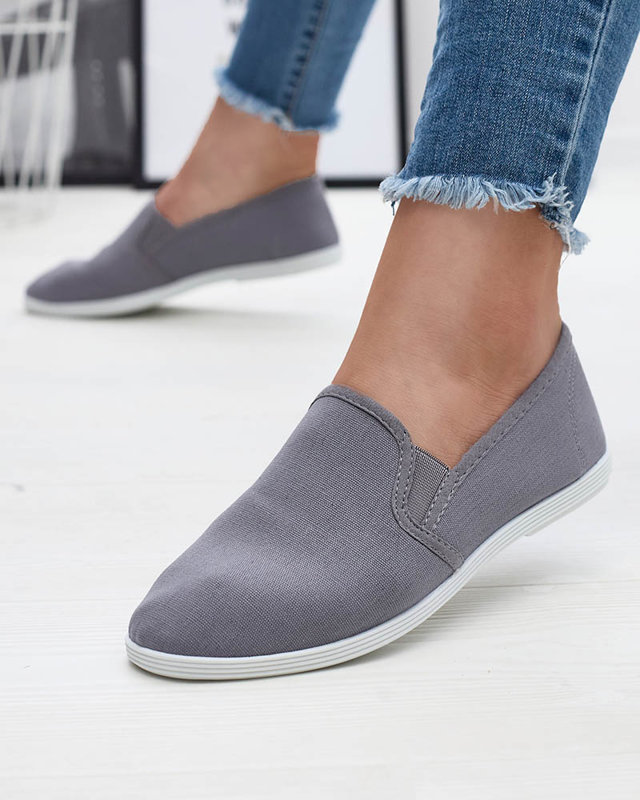 Graue Damen-Slipper aus Stoff Sterika - Footwear