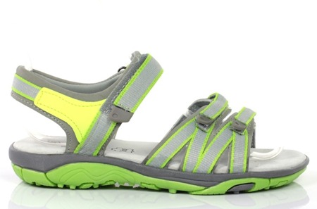 Graue Sportsandalen mit Neon-Quiq-Finish - Schuhe