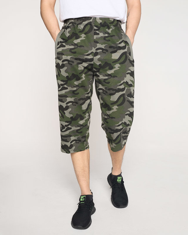 Grüne Camouflage-Jogginghose für Herren - Kleidung