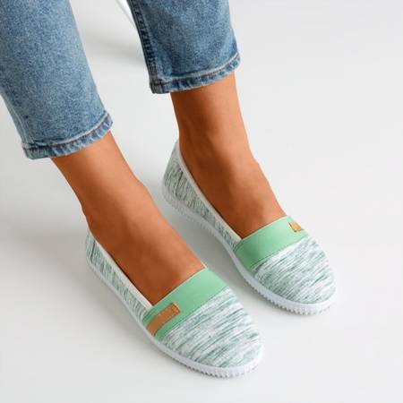 Grüne Slip-On-Sneakers mit Streifen Arimida - Footwear 1