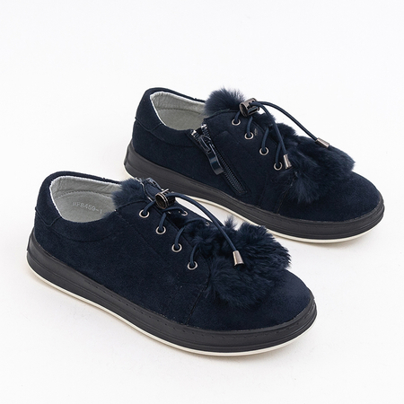 Marineblaue Kiara-Sneakers aus Wildleder für Mädchen - Schuhe