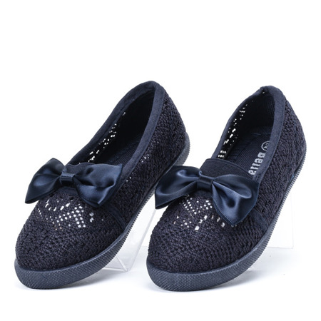 Marineblaue Mädchen-Sneaker mit Satinschleife Sugar Boomb - Footwear