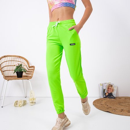 Neongrüne Jogginghose für Frauen - Kleidung