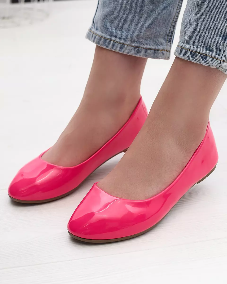 Neonrosa lackierte Damen-Ballerinas Fama - Footwear