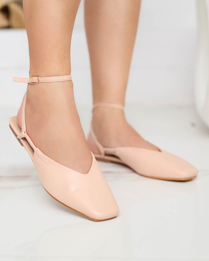Nudefarbene Ballerinas Talio- Schuhe