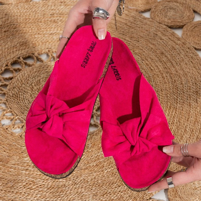 OUTLET Fuchsia Frauenschuhe mit Schleife Alanza - Schuhe
