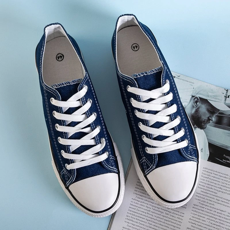 OUTLET Marineblaue Sneakers für Herren Lucan - Schuhe