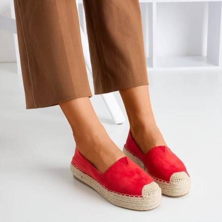 OUTLET Rote Espadrilles auf der Umox-Plattform - Schuhe