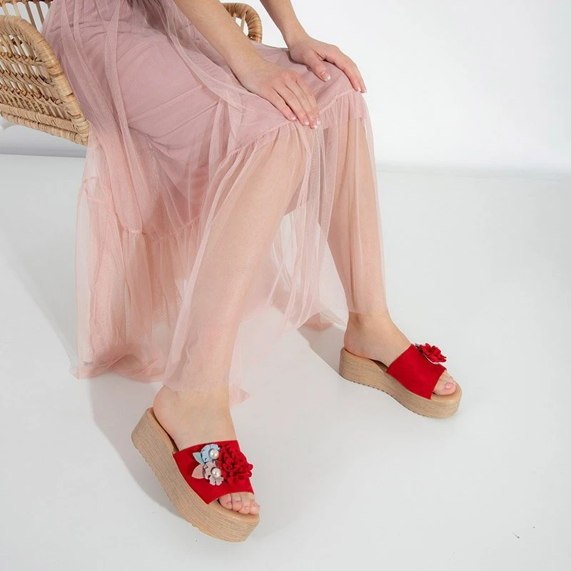OUTLET Rote Plateausandalen für Damen Azriel - Footwear