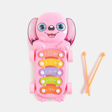 Pinke Becken - Xylophon in Hundeform - Spielzeug