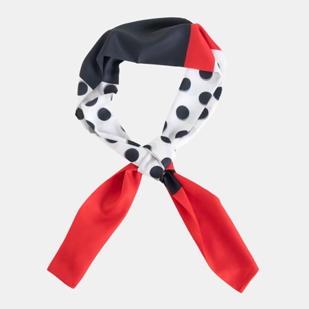 Rot-schwarzer Damenschal mit Polka Dots - Schals