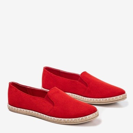 Rote Damen-Espadrilles aus Öko-Wildleder Melicija - Schuhe 1