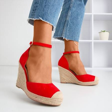 Rote Espadrilles auf einem Keil Bonita - Schuhe