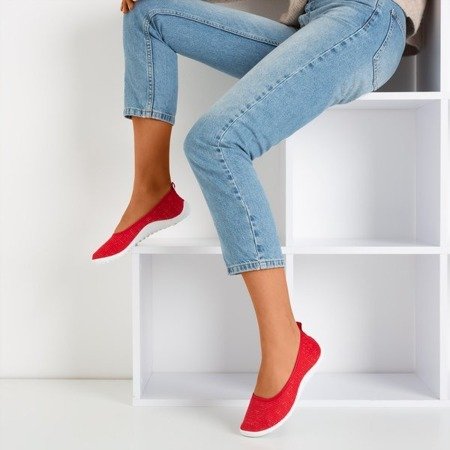 Rote Slip-On-Sneakers für Damen von Calicija - Schuhe 1