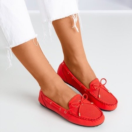 Rote Slipper mit Schleife Orisa - Footwear 1