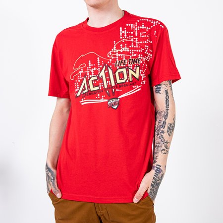 Rotes Baumwoll-T-Shirt für Herren - Kleidung
