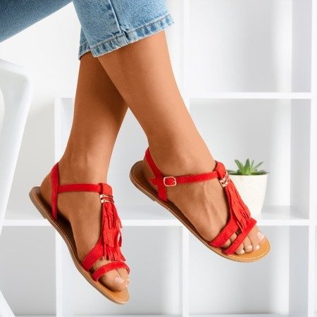 Sandalen mit roten Fransen Minikria - Schuhe 1