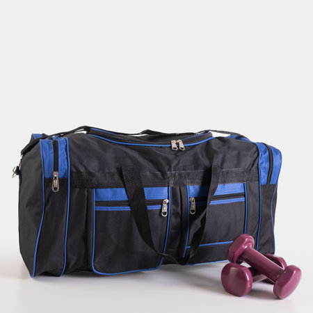 Schwarz-blaue Reisetasche - Handtaschen