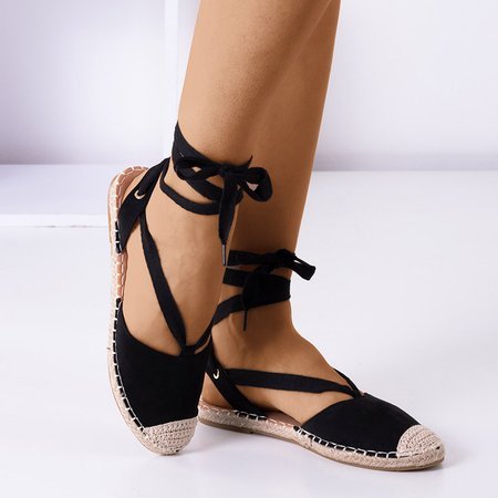 Schwarze Frauen gebundene Espadrilles Ninah - Schuhe