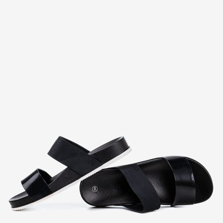 Schwarze Hausschuhe mit Whista-Trägern - Schuhe