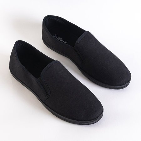 Schwarze Herren-Sneaker zum Hineinschlüpfen Japlor - Schuhe