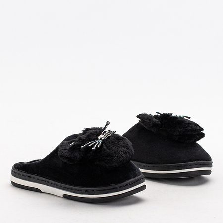 Schwarze Molantia Damenhausschuhe - Schuhe