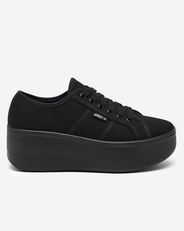 Schwarze Sport-Sneaker auf der Darru-Plattform - Schuhe