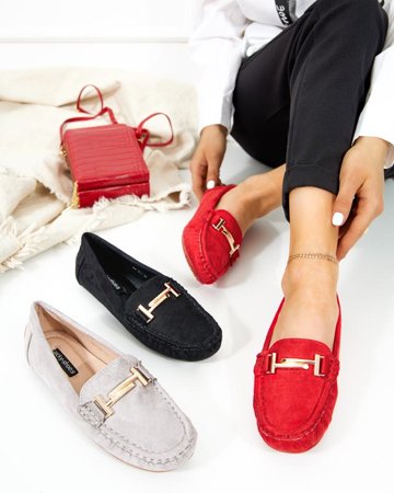 Schwarze Vitlova Eco-Wildleder-Loafer für Damen - Footwear