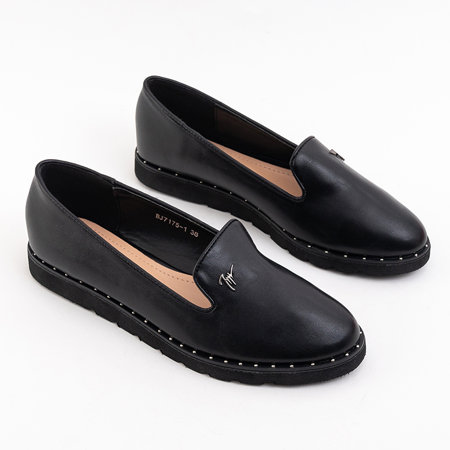 Schwarze klassische Damenmokassins Feliz - Schuhe