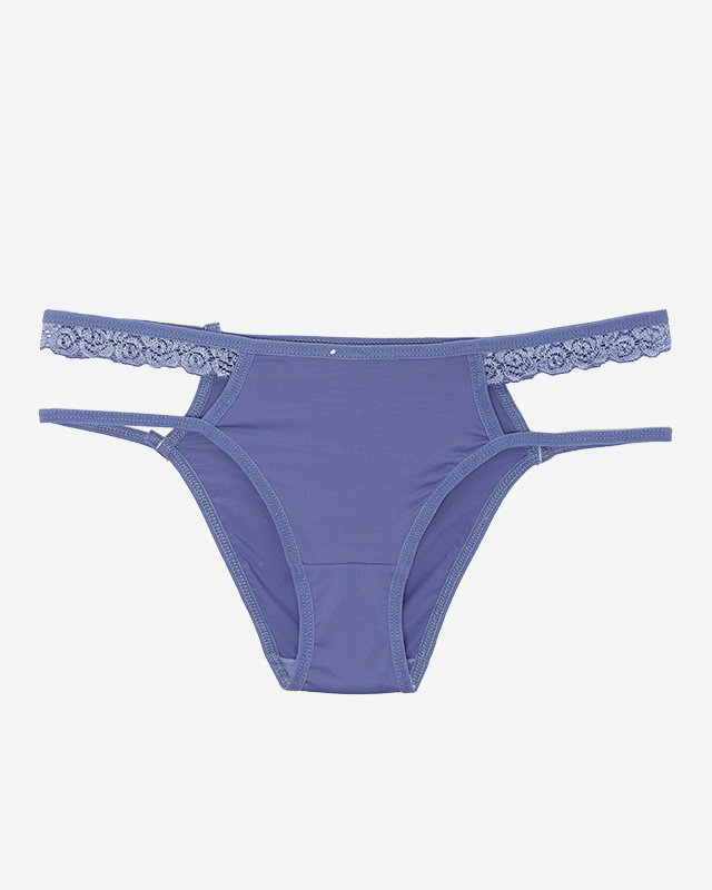 Violetter Spitzenslip für Damen, brasilianische Art mit Spitze - Unterwäsche
