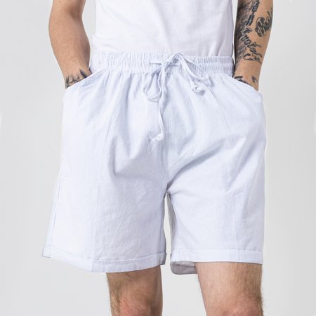 Weiße Herren-Shorts mit Taschen - Kleidung