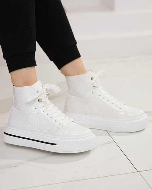 Weiße Sportturnschuhe für Damen Asmako- Buty