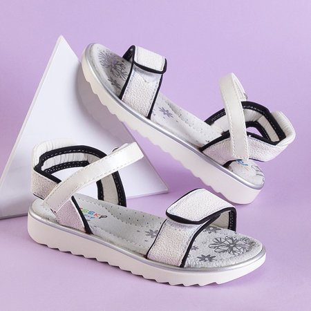Weiße glänzende Kindersandalen Nila - Footwear