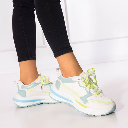Weiße und blaue Sportturnschuhe für Damen Kilila - Schuhe