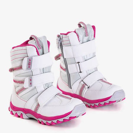 Weiße und rosa Tonia Mädchen Schneeschuhe - Schuhe