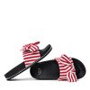 Akelia weiß-rote Flip Flops mit Schuhen - Schuhe