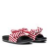 Akelia weiß-rote Flip Flops mit Schuhen - Schuhe